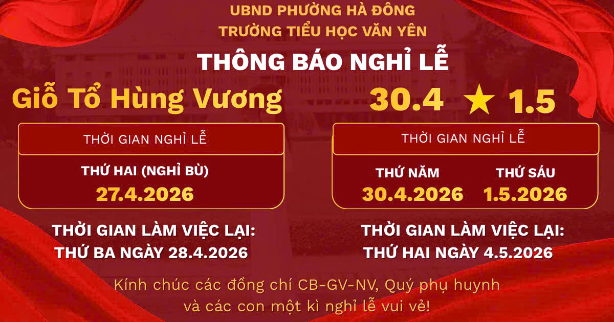 gen n TB lịch nghỉ lễ